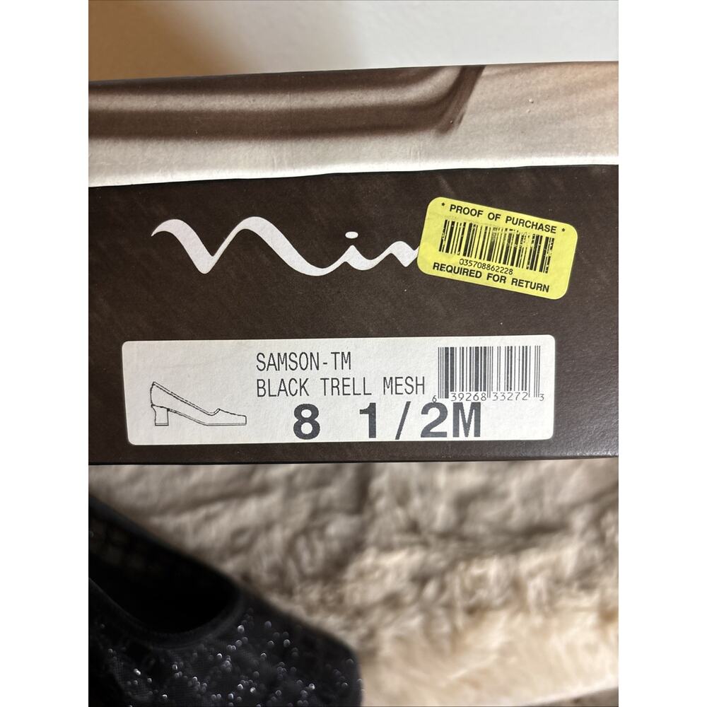 Nina Samson Trell Mesh Black Women's Low Heel‎ Shoe Size US 8.5 M Original Box - Picture 10 of 11